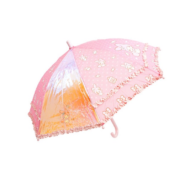 마이멜로디 디저트 유아용 이중프릴 우산 40cm 핑크