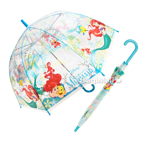 인어공주 아리엘 투명장우산 55cm 아동 여아우산