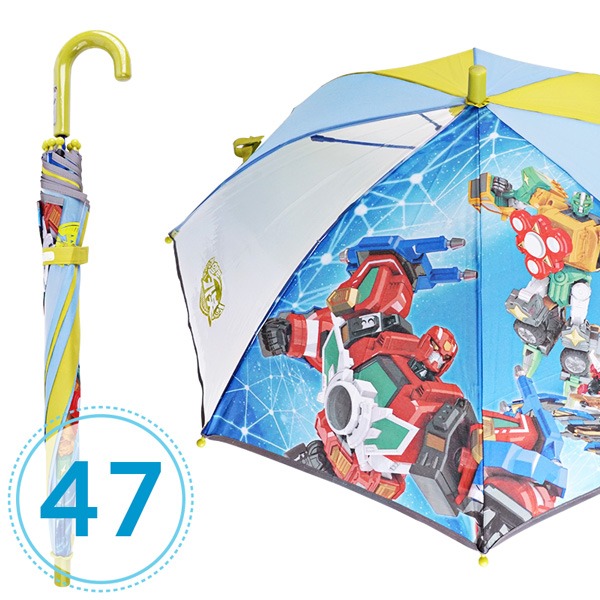 헬로카봇7 갤럭시 유아용 반자동 우산 47cm