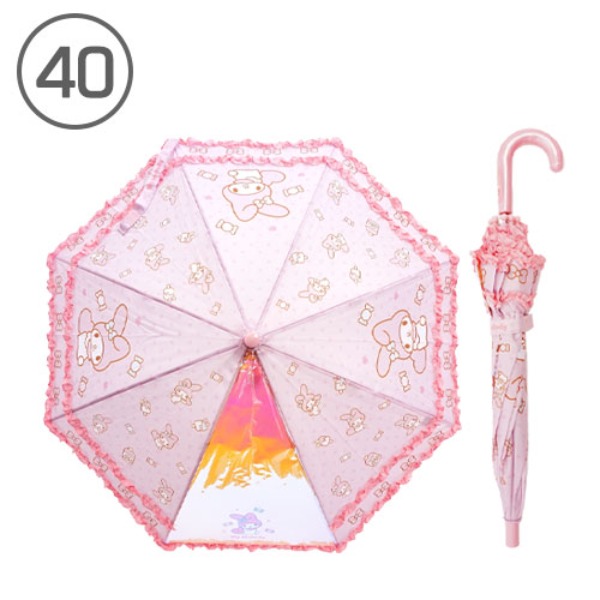 마이멜로디 디저트 유아용 이중프릴 우산 40cm 연핑크